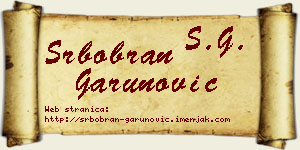 Srbobran Garunović vizit kartica